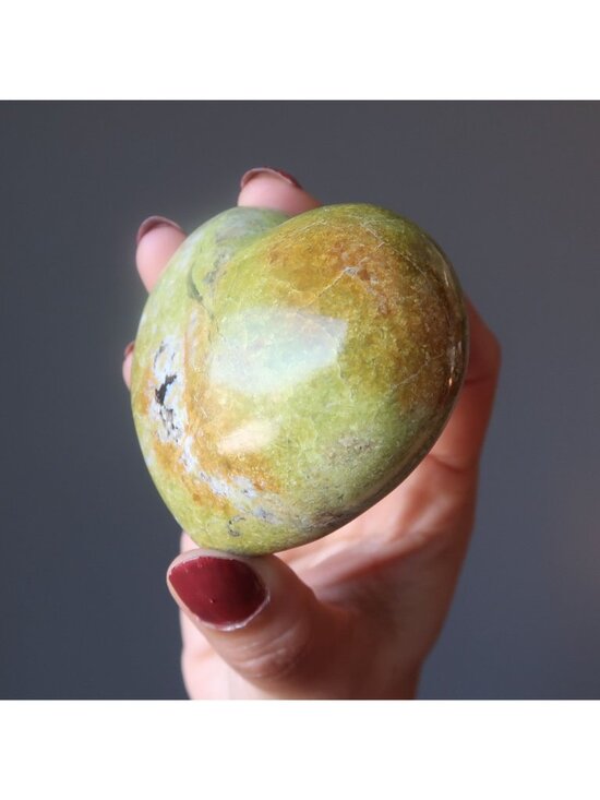 Opal Heart Eternal Springtime Stone Evergreen Love Crystal  Opal Heart Eternal Springtime Stone Evergreen Love Crystal